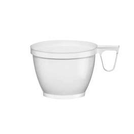 TASSES PLASTIQUE BLANC 10CL (x50)