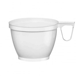 TASSE PLASTIQUE BLANC 18CL (x50)