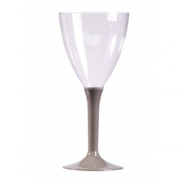 VERRE A VIN - PIED TAUPE (X10)