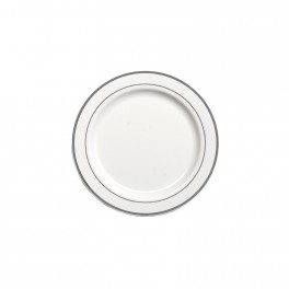 ASSIETTE Ø23CM LISERE ARGENT (x20)