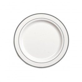 ASSIETTE Ø26CM LISERE ARGENT (x20)