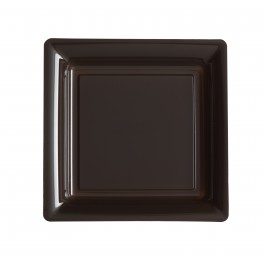 ASSIETTES CARREES CHOCOLAT 23.5CM