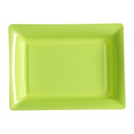 ASSIETTE RECTANGLE VERT ANIS 20X15CM