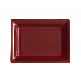 ASSIETTE RECTANGLE BORDEAUX 27,5X20CM