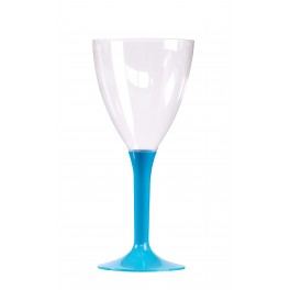 VERRES A VIN - PIED TURQUOISE (X10)