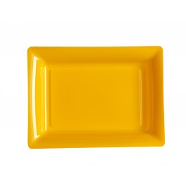 ASSIETTE RECTANGLE MANDARINE 20X15CM