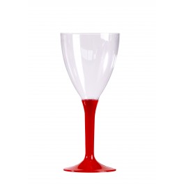 VERRES A VIN - PIED ROUGE (X10)