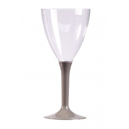 VERRES A VIN PIED GRIS ARGENT (x10)