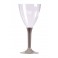 VERRES A VIN PIED GRIS ARGENT (x10)