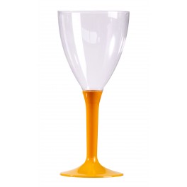 VERRES  A VIN - PIED MANDARINE (X10)