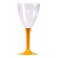 VERRES  A VIN - PIED MANDARINE (X10)