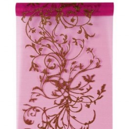 CHEMIN DE TABLE ORGANDI FUSCHIA CHEMIN DE TABLE ORGANDI FUSCHIA