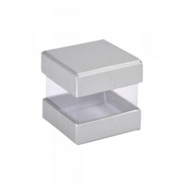 BOITE DRAGEES CUBE ARGENT (x6)