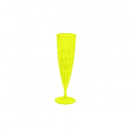 FLUTES CRISTAL JAUNE FLUO (x10)