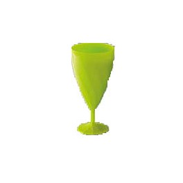 VERRE A PIED VERT ANIS (x6)