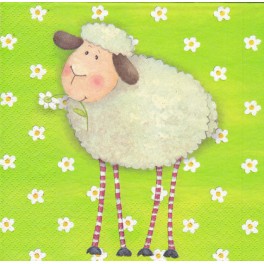 SERVIETTE OUATE MOUTON 33X33CM