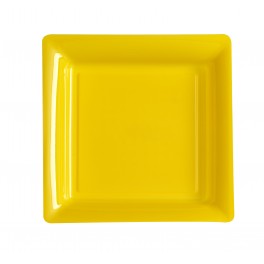 12 ASSIETTES CARREES 18 CM COULEUR JAUNE PROVENCE 12 ASSIETTES CARREES 18 CM COULEUR JAUNE PROVENCE