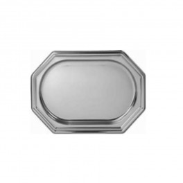 PLAT OCTOGONAL ARGENT 36X24CM (x3)