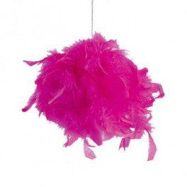 BOULE EN PLUME FUSCHIA