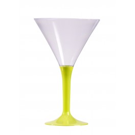 VERRES A COCKTAIL - PIED VERT ANIS (X6)