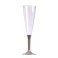 FLUTES CHAMPAGNE PIED GRIS ARGENT(x10)