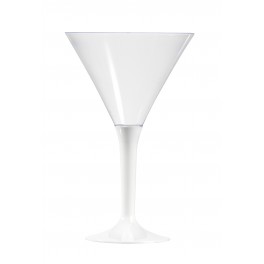 VERRES A  COCKTAIL - PIED BLANC (X6)