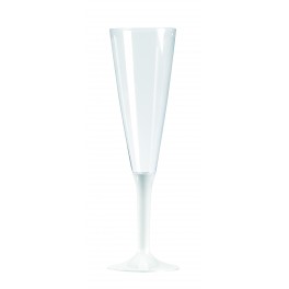 FLUTES CHAMPAGNE - PIED BLANC (X10)