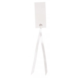 MARQUE PLACE RECTANGLE RUBAN BLANC (x12)