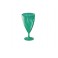 VERRE A PIED CRISTAL VERT (x6)