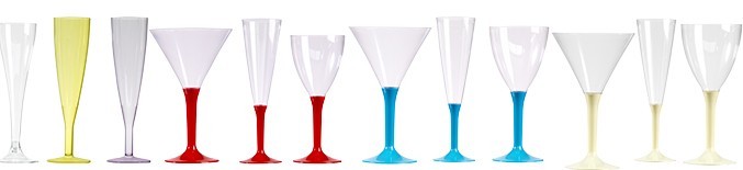 Verre à pied plastique